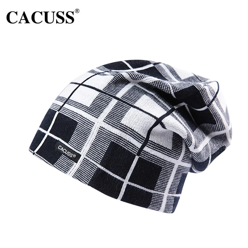 Cacuss Англия плед шапочка Для мужчин два Цвет вязать шерстяные шапки для Бизнес