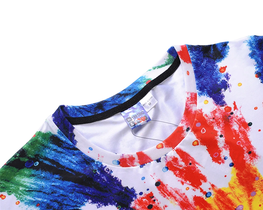 New Summer Graffiti Windmill Print Large Size T-Shirt Men's Loose Short Sleeve Shirt Cosplay Unisex Costume | Тематическая