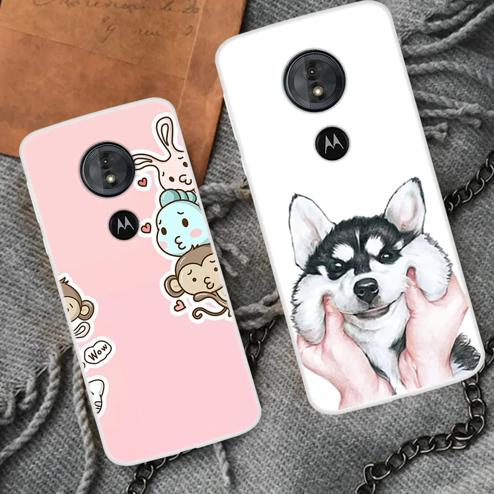 Модный чехол для телефона с милыми мультяшными животными Motorola Moto E5 Play рисунком