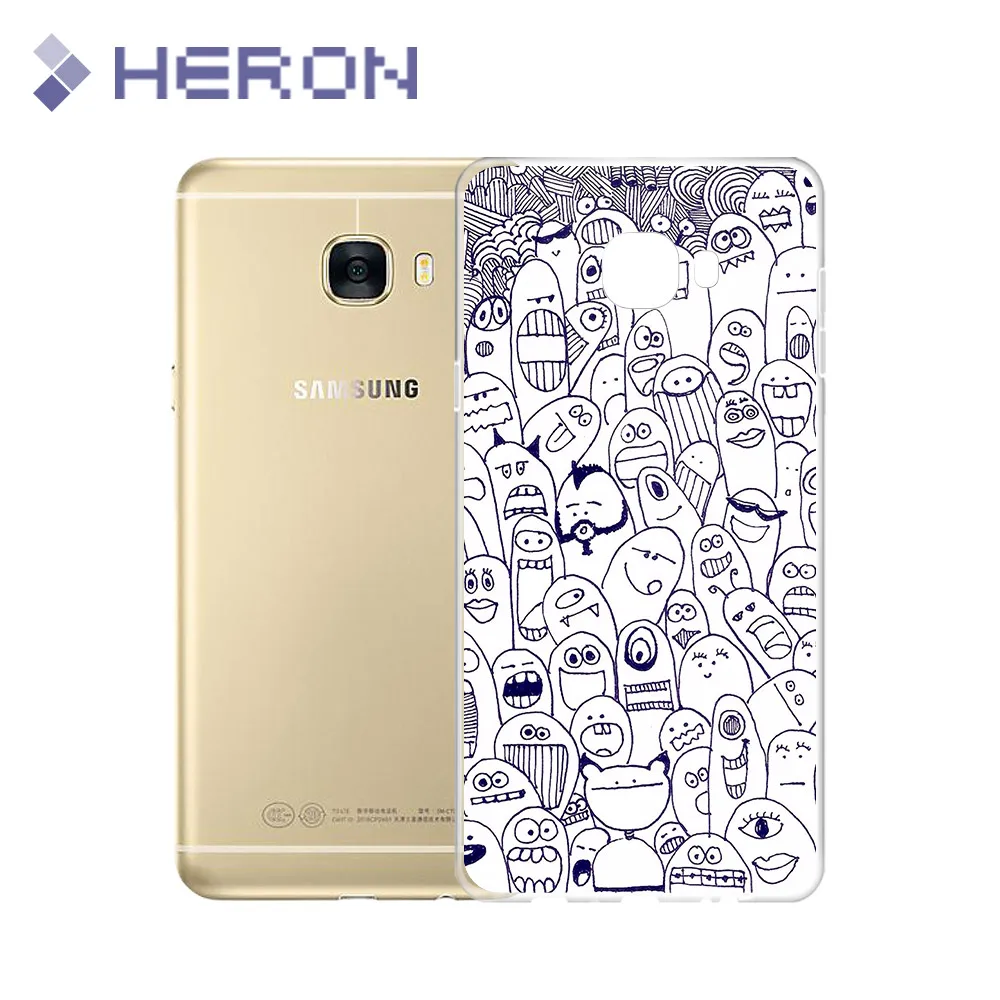 Indie Pop Soft Super Thin TPU Case For Samsung C5 C7 C9 Pro Ultra Transparent Phone Back Cover |