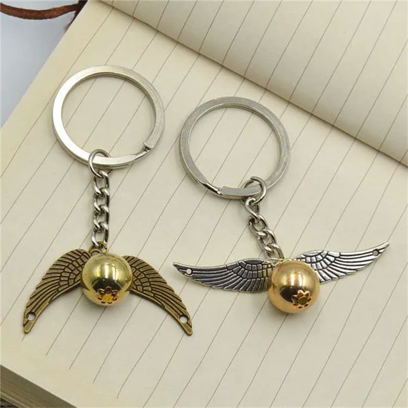 Металлический брелок Deathly Hallows модное серебряное кольцо для ключей с круглыми