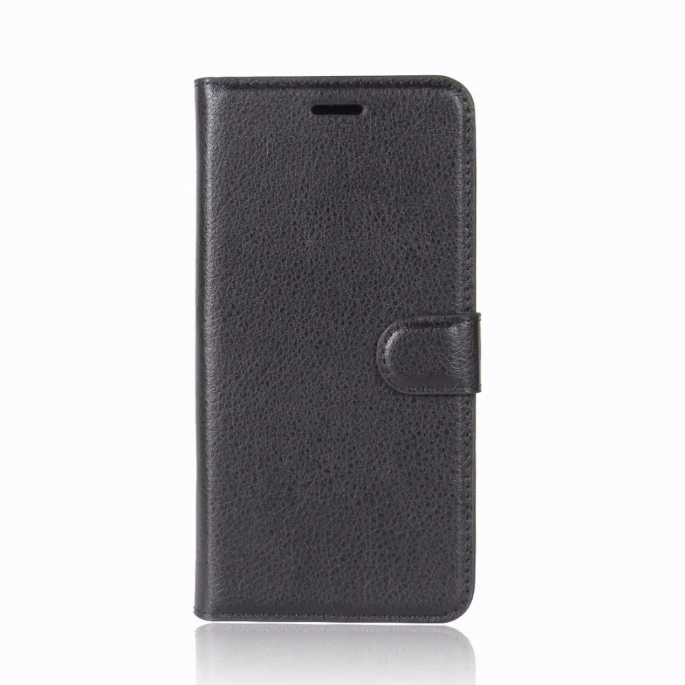 Кожаный чехол Для DOOGEE BL7000 с текстурой личи PU+ TPU горизонтальный Флип кожаный чехол для смартфона с держателем/отделениями для карт/бумажником