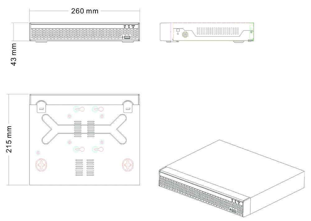 4 канала NVR P2P 1080 P ahdvr cvr TVR DVR 4CH сетевой видеорегистратор Onvif 2.4 xvr рекордер для AHD- h