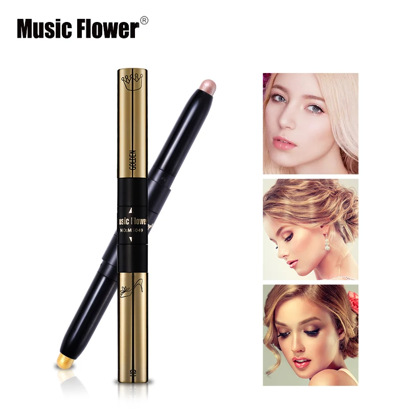 Маркер Music Flower для макияжа лица 6 цветов золотистый двухсторонний карандаш