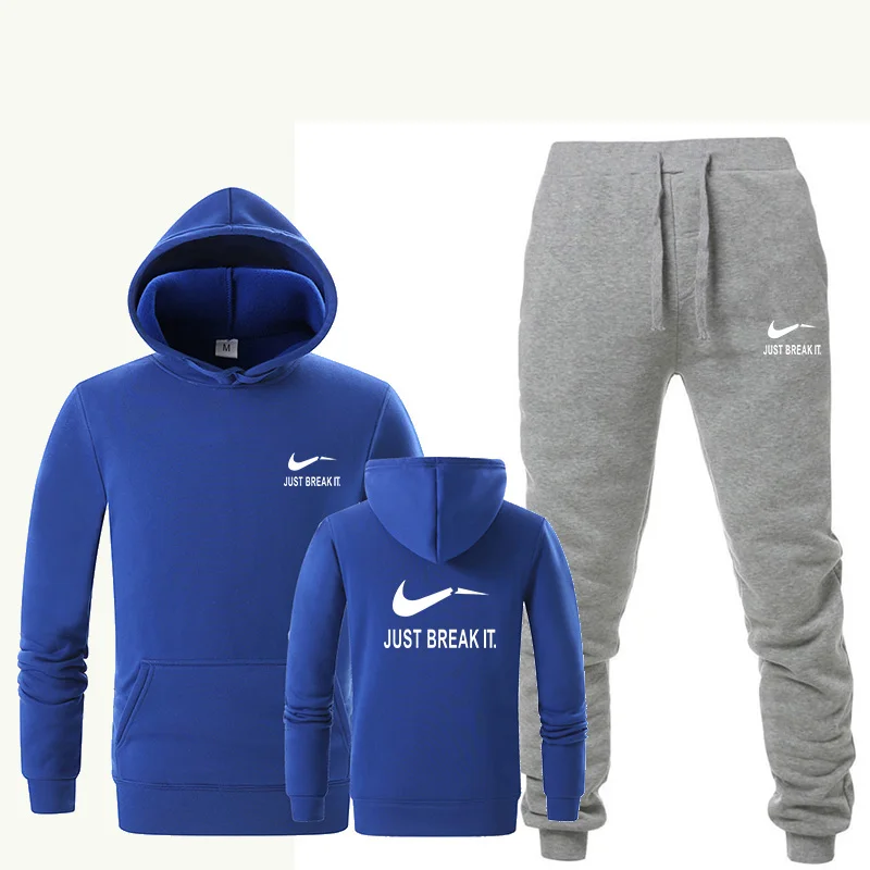 2019 новый модный мужской спортивный костюм свитер с капюшоном и спортивные штаны