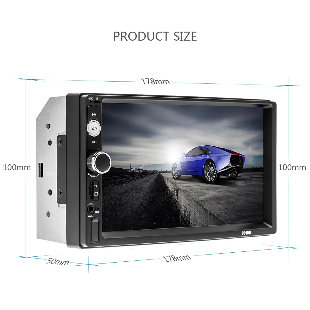 Автомобильный Радио 7 &quotHD плеер MP5 сенсорный экран Bluetooth Мультимедиа USB/AUX 2din