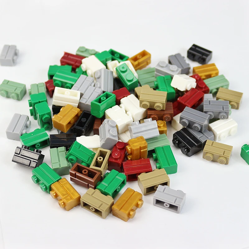 1x2 Кирпичи DIY MOC пластиковые строительные блоки город военные игрушки развивающие