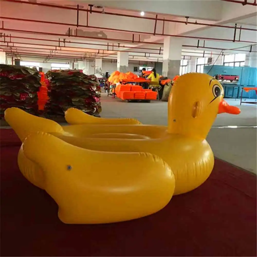 Big yellow duck 275*140 см гигантская надувная большая желтая утка бассейн надувной лебедь-на плавании кольцо водный матрас круг крутая Праздничная Вечеринка игрушки - Цвет: Big yellow duck