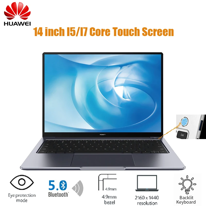 Оригинальный ноутбук HUAWEI MateBook 14 с подсветкой и клавиатурой Windows 10 домашний