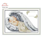 Золотой панно, маленький ангел, спящего ребенка, шаблон печати холст DMC 14CT 11CT DMS вышивки крестом вышивальные наборы для рукоделия Наборы 923