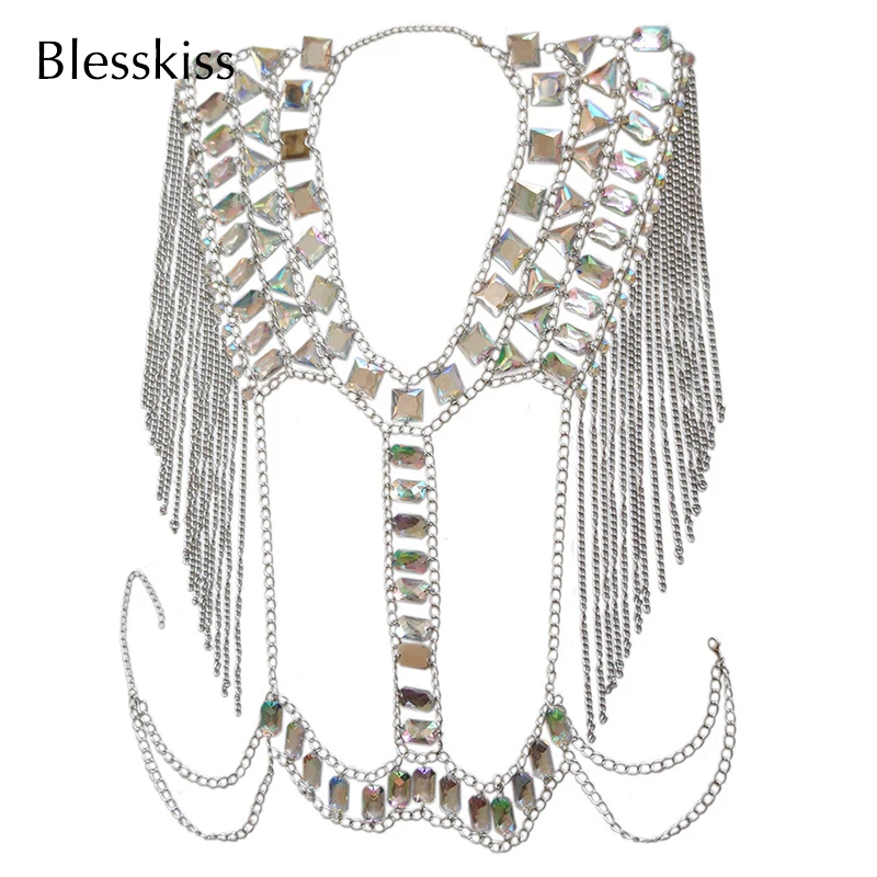 Blesskiss, стразы, бикини,, для женщин, сексуальный, смешной, блеск, кристалл, бриллиант, купальник, цепь тела, украшение, одежда для пляжной вечеринки, платье