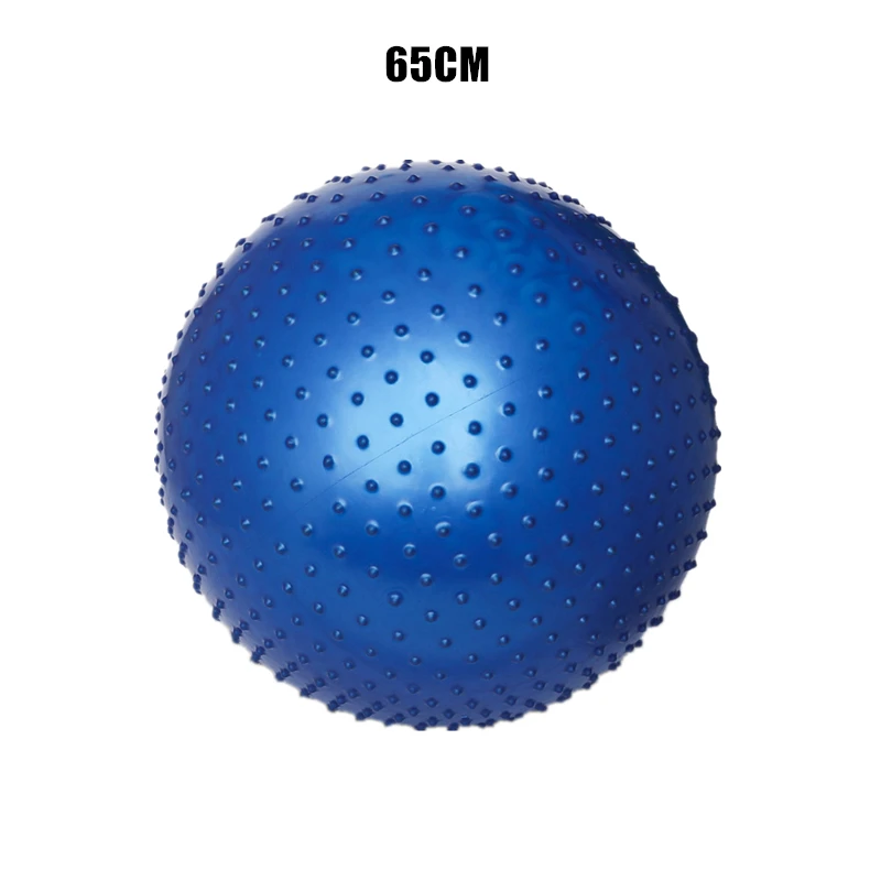 65CM Blue Спортивные мячи для йоги, сообщение, фитнес-зал, фитбол для баланса, упражнений, пилатеса, тренировки, колючий Массажный мяч, 55 см, 65 см, 75 см, 85 см - Цвет: 65CM Blue