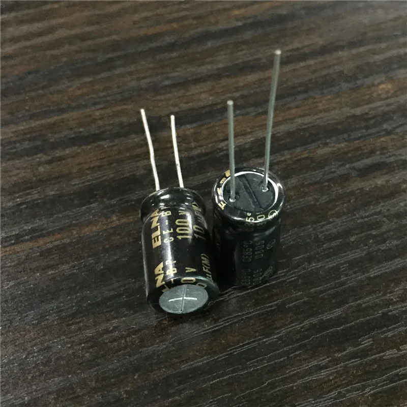 8 шт 10 мкФ 100 V Япония ELNA CE-BP 10x16 мм 100V10uF Bipolar аудио конденсатор черное золото |