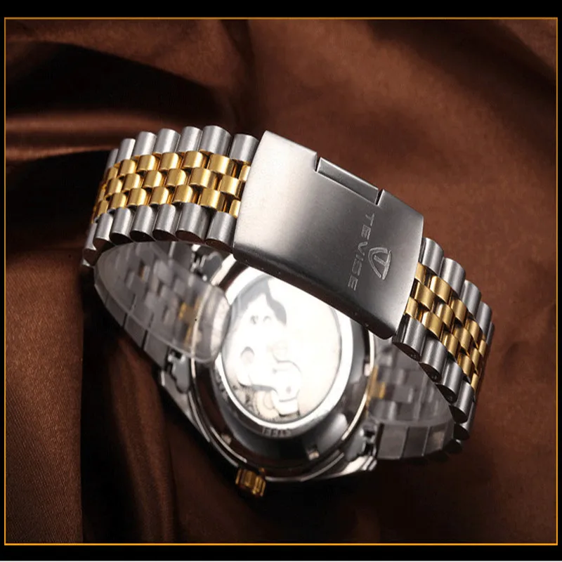 Новые модные часы мужские роскошные Брендовые Часы TEVISE автоматические