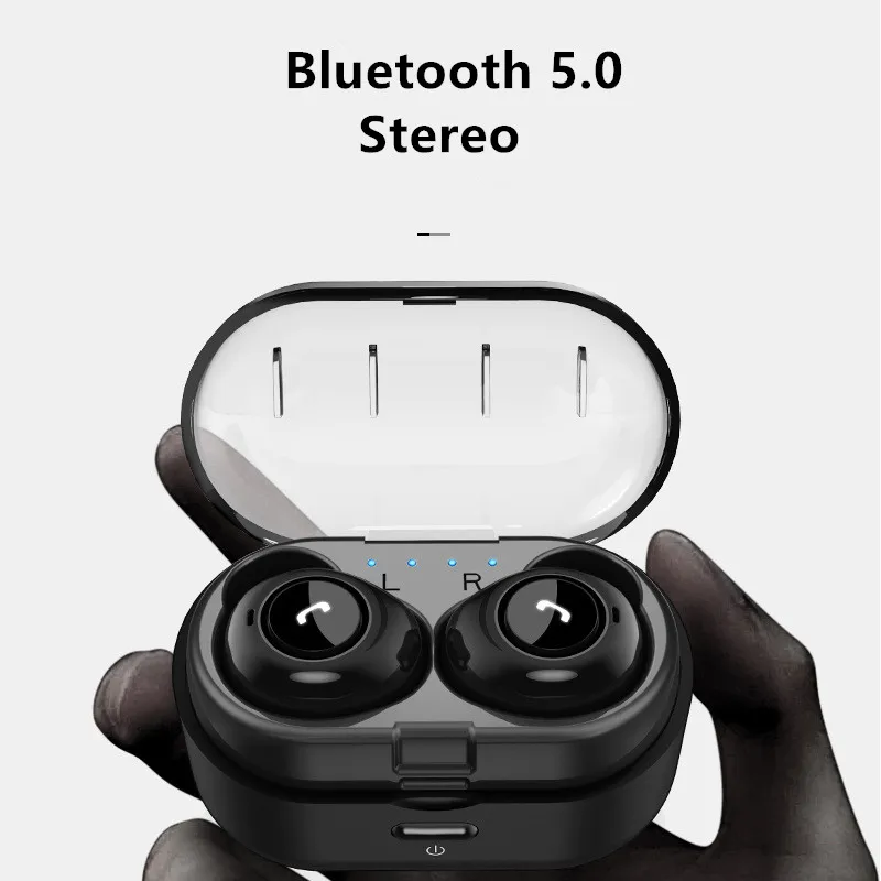 Fanshu Bluetooth 5 0 наушники-вкладыши Tws в Ear Pods с зарядным устройством беспроводные