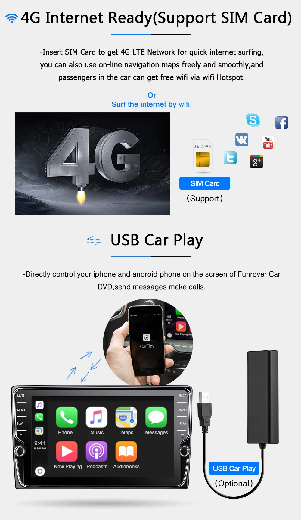 Funrover android 9,0 Восьмиядерный автомобильный dvd мультимедийный плеер для Kia Forte Cerato Koup 2008-2012 радио gps навигация 4G+ 64G DSP LTE