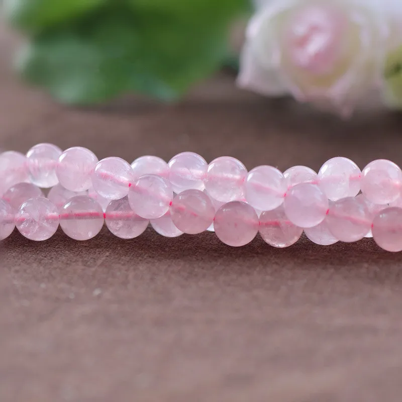 Натуральные бразильские розовые кварцевые бусины Joanlyn неокрашенные 2 мм 14
