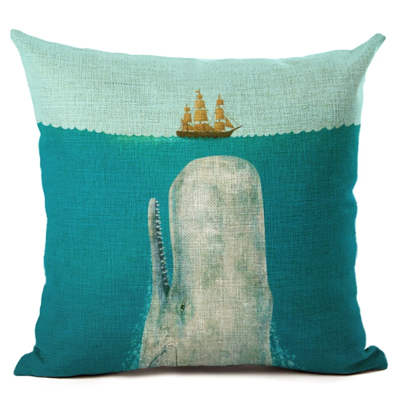 Наволочка с модным цифровым принтом для Кита и моря наволочка домашнего декора