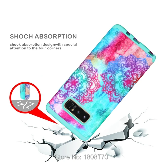 Гибридный армированный жесткий чехол C-Ku из ТПУ для Samsung Galaxy NOTE8 NOTE 8 бабочка мрамор