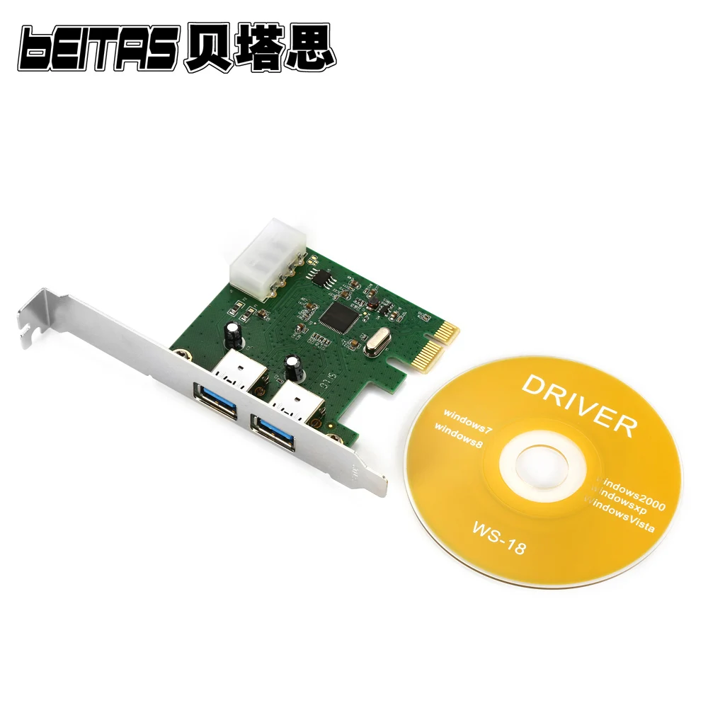 PCI E Express для USB3.0 2 Порты и разъёмы карты расширения адаптер Добавить на рабочего