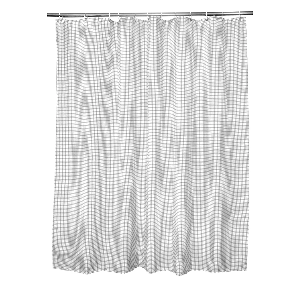 Водонепроницаемая шторка для душа в белую клетку из полиэстера|waterproof shower curtain|shower