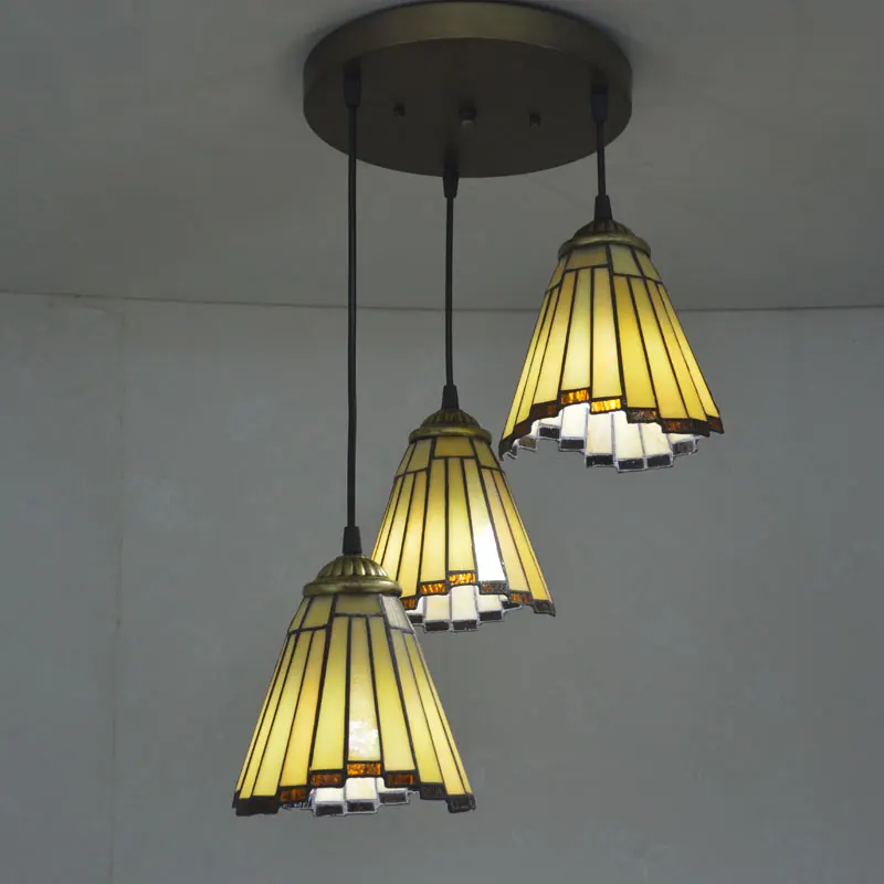 Подвесной светильник Tiffany Витражная лампа в европейском стиле для столовой E27 110
