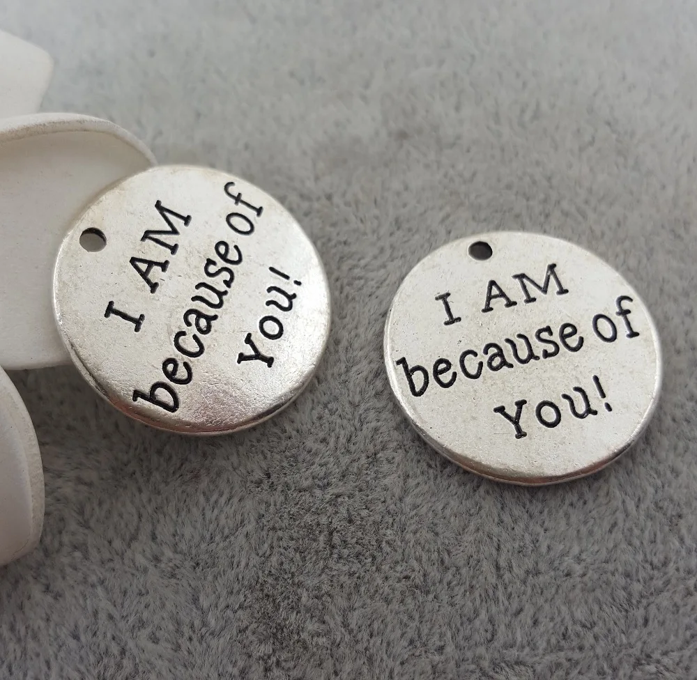 20 шт./лот 25 мм старинная металлическая надпись я из вас подвески для браслета DIY