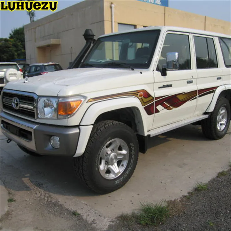 Luhuezu 3D боковой Знак крышка боковое крыло Накладка для Toyota Land Cruiser pick Up LC70 LC76 LC78 аксессуары