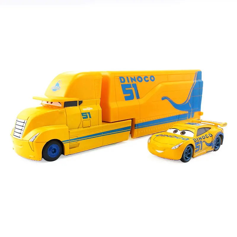 Disney "тачки 3 DINOCO Cruz Ramirez № 51 тяжелый грузовик и мисс Круз Lightning McQueen игрушечных автомобилей Коллекция детские подарки