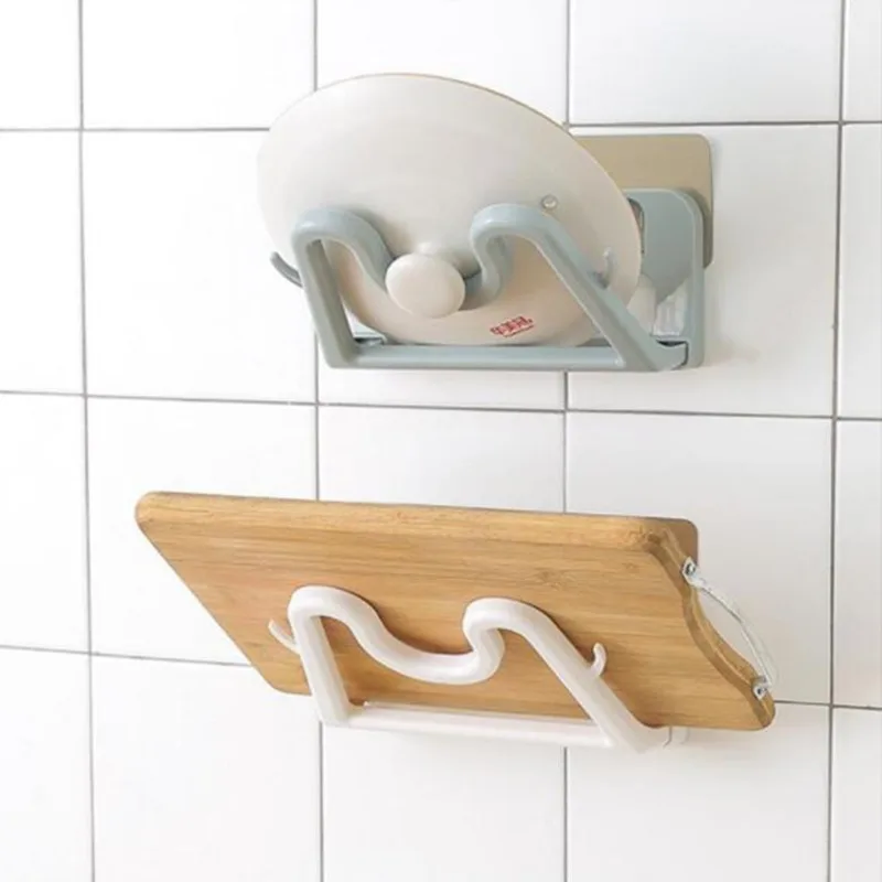 Кухонный органайзер прикрепляемый к стене пластиковый Подставка под крышку и