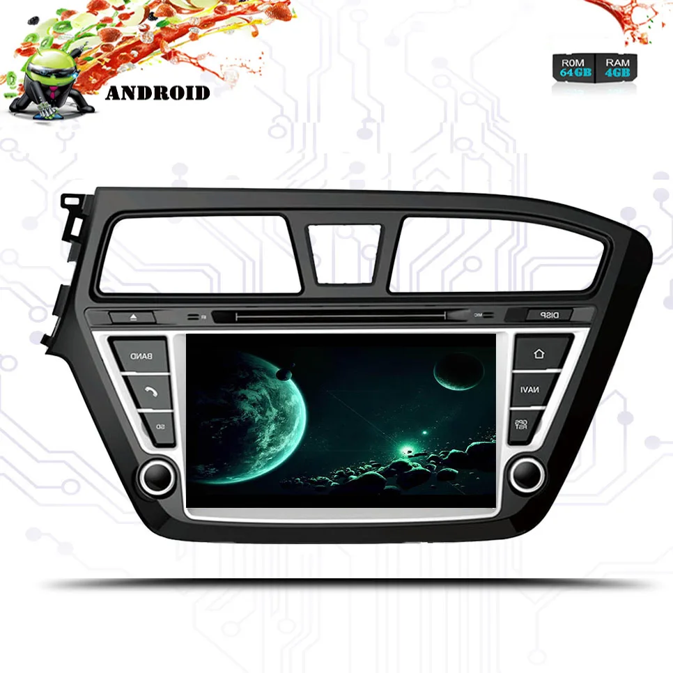 Восьмиядерный 4 + 64G Android 9 0 для HYUNDAI I20 2014 2015 16 2017 автомобильный dvd-плеер GPS Радио CD