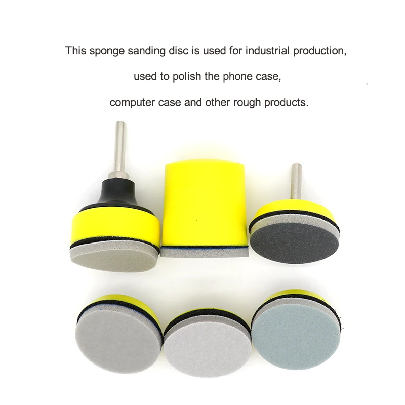 

12 Pc 2 Inch 50mm 300-3000 Grit Flocking Round Sanding Sponge Abrasive Sanding Disc Hook Loop for Car Phone Polishing & Grinding