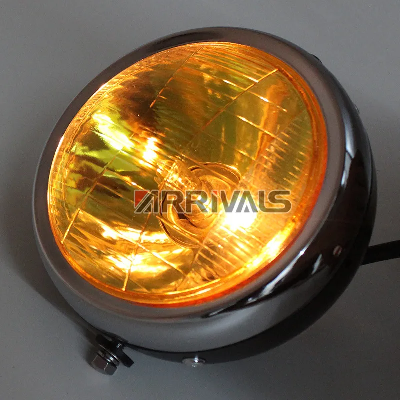 Motorcycle Retro Metal Front Headlight Lamp Kit Fits For CG125 GN125 Harley Cafe Racer Honda |