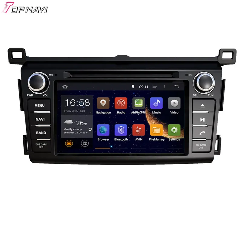 

TOPNAVI 7'' Quad Core Android 6.0 Car DVD Play for TOYOTA RAV4 2013- Stereo Multimedia16Gb Flash Autoradio GPS Navigation