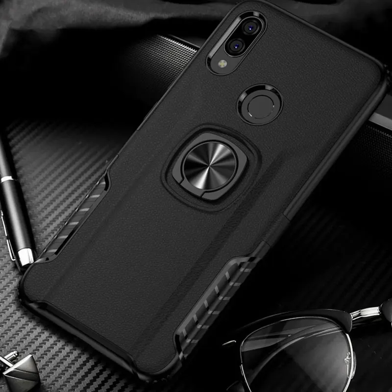 Для Red mi Note 6 7 8 Pro Чехол с магнитом автомобильный стенд для колец на палец