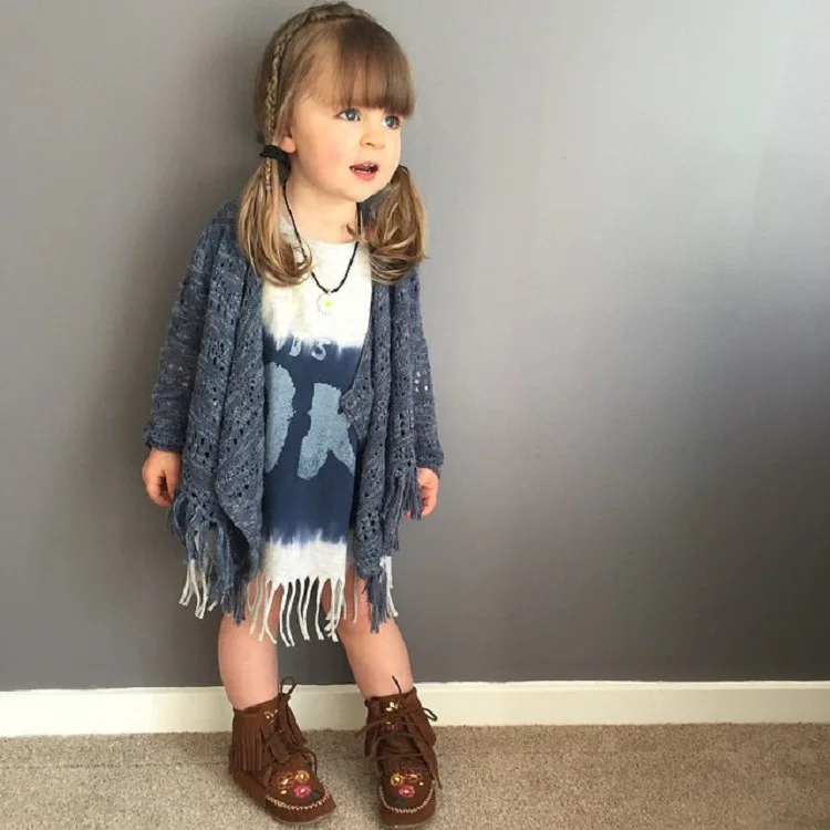 INS/2017 дизайнерское платье для девочек без рукавов с кисточками - купить по