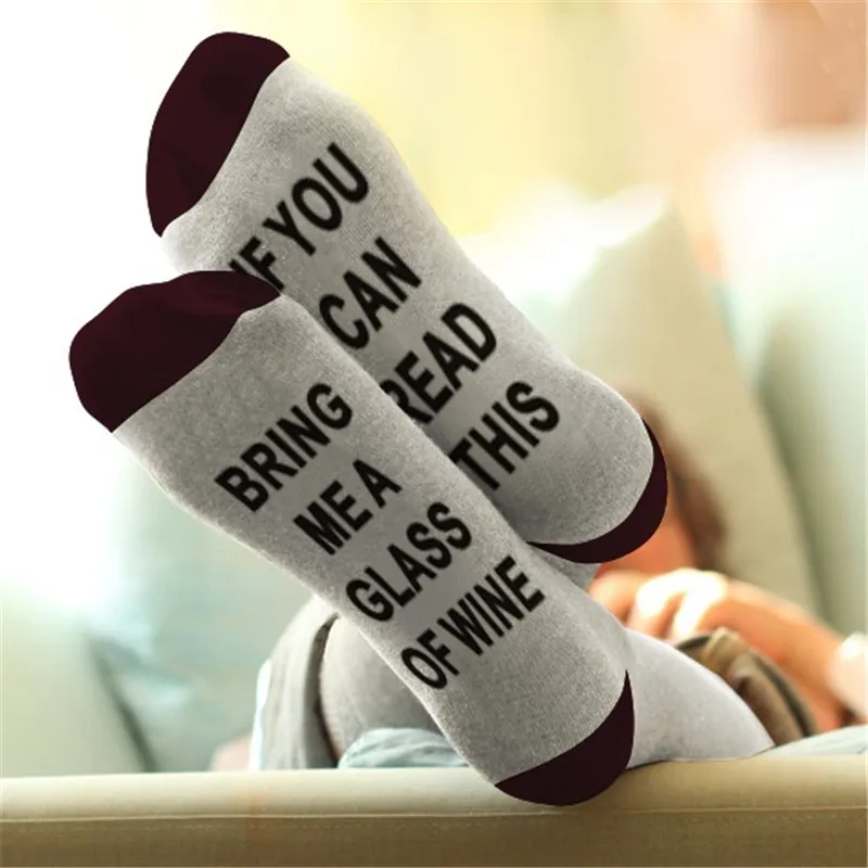 East Knitting ST09 унисекс если вы можете прочитать это модные носки с надписью BRING ME A BEER