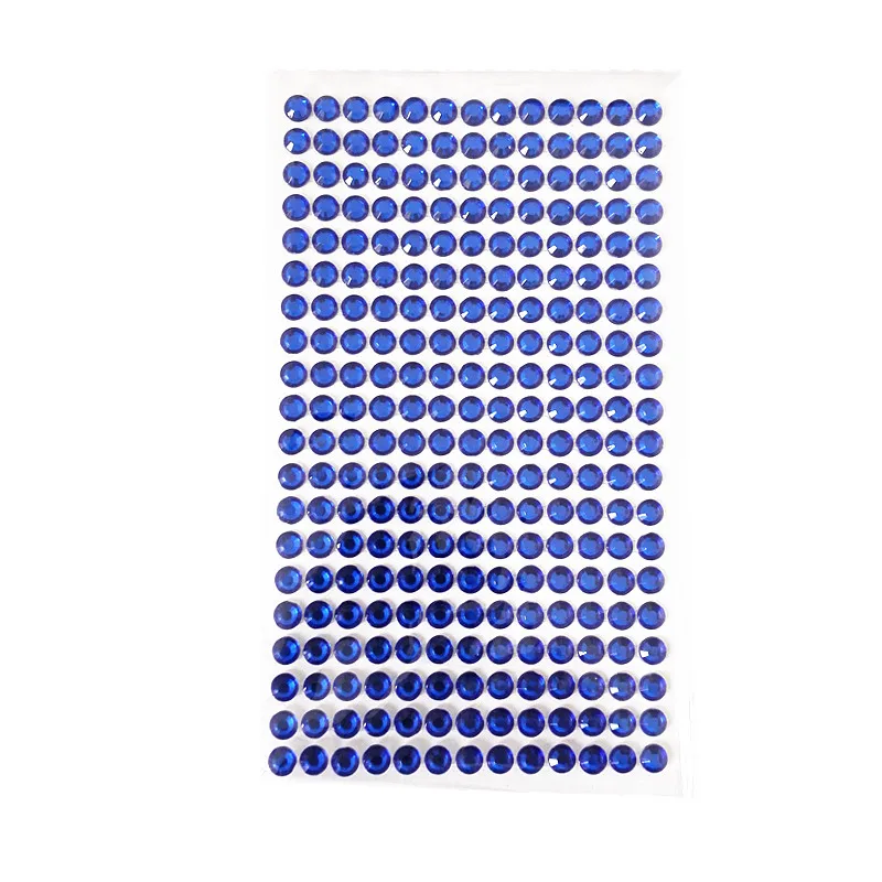 6 мм детские игрушки Стразы наклейки акриловые темно синие кристаллы