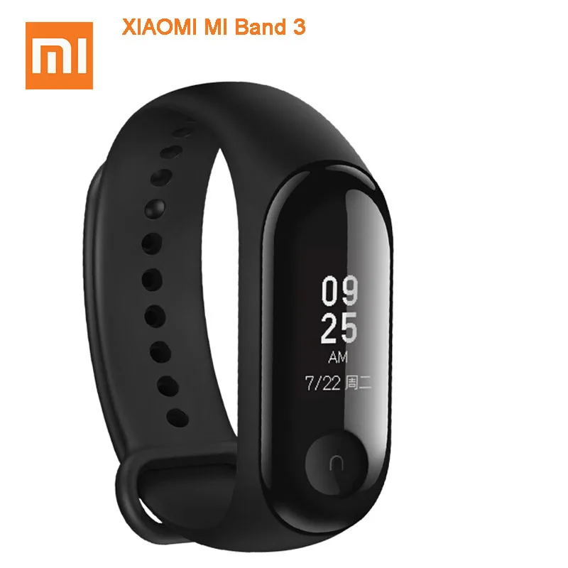 Оригинальный Xiaomi mi Band 3 band Smart Tracker мгновенное сообщение 5ATM водонепроницаемый OLED