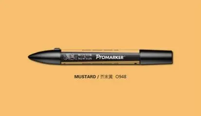 Winsor& Newton ProMarker двойной наконечник графический маркер ручка желтый цвет тональные маркеры - Цвет: mustard