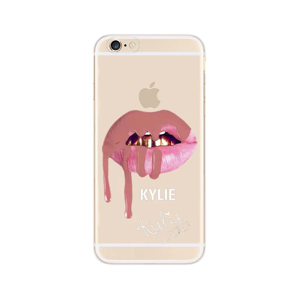 Luxury Fashion Sexy Girl Kylie Lips Phone Case For iPhone 6 6S 5 5S SE 7 7Plus Transparent PC Back Cover X 8 Plus |