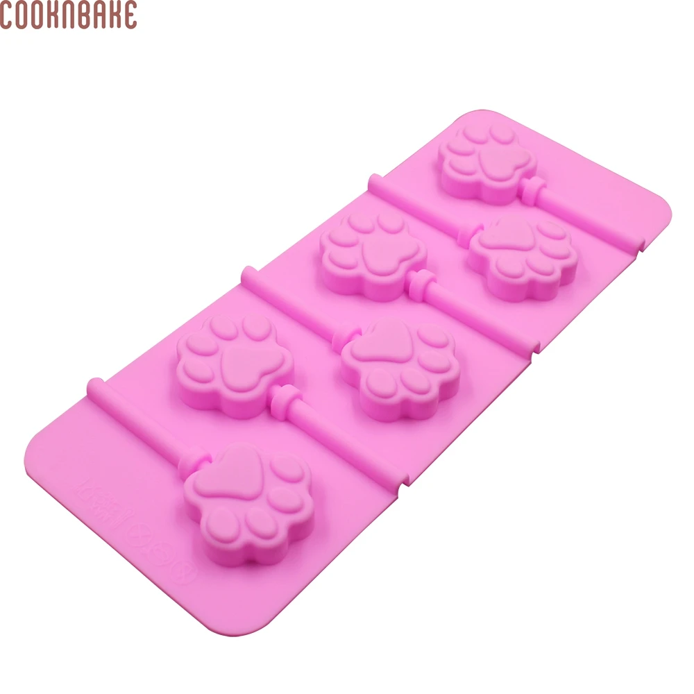Форма COOKNBAKE в виде кошачьих лап и леденцов силиконовая форма для конфет шоколада 6