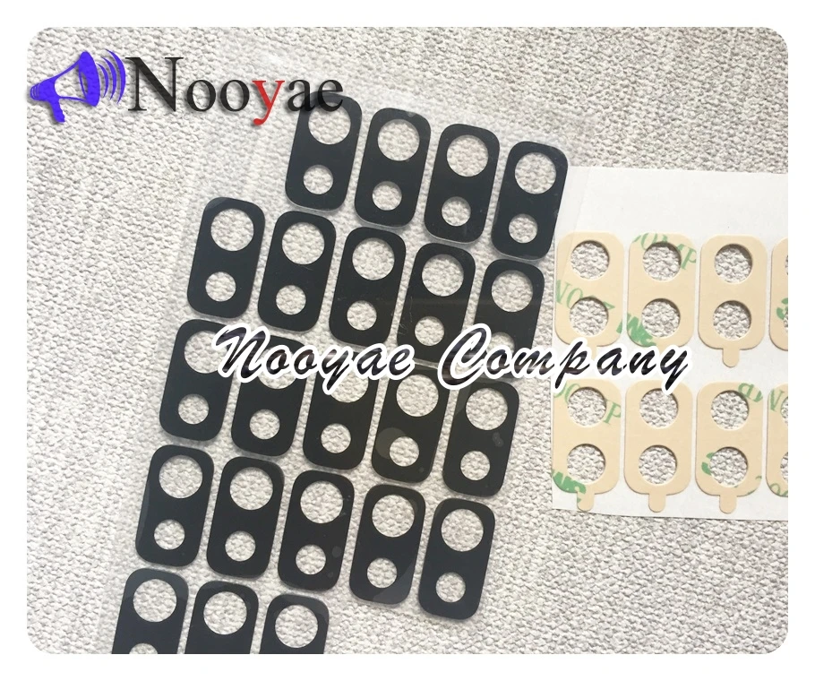 Черный Новый большой задний объектив камеры для Samsung Galaxy J8 2018 J810F объектив камеры с наклейкой; 20 шт./лот