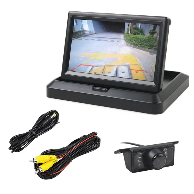 conventional connect DIYKIT, проводной, 5 дюймов, 800x480, складной автомобильный монитор, ИК, ночное видение, резервная камера заднего вида, Автомобильная камера заднего вида - Цвет: conventional connect