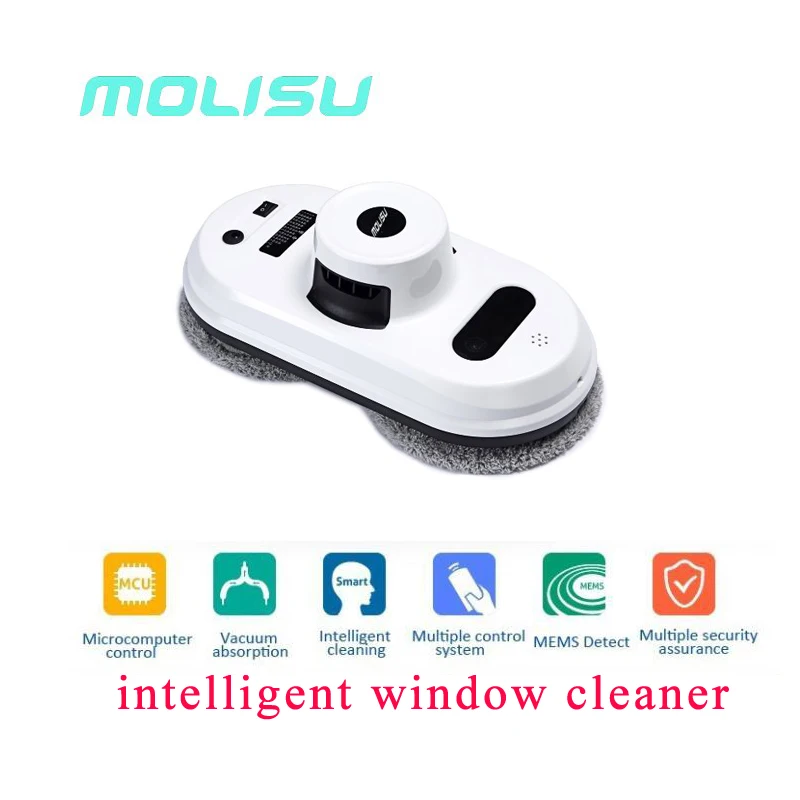 

MOLISU Free Shipping W5 robot vacuum cleaner window cleaner Auto clean anti-falling smart window glass cleanercontrol