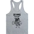 Майка с бульдогом для мужчин, хип-хоп, go Hard or go home, забавные майки с круглым вырезом для бодибилдинга, Летний жилет, 2XL, милый жилет с Мопсом