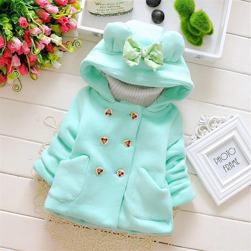 BibiCola Baby Coat Girls Jacket Kids Windproof Coats Spring Autumn Hooded Warm Thick Children Outerwear Toddler Snow wear | Детская