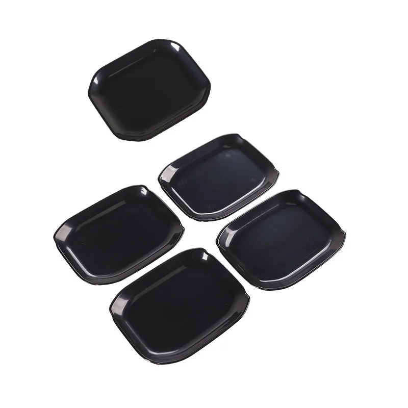 black 5 pcs 4 door Автомобильные наклейки MOPAI для Jeep Wrangler JL+ Автомобильная Передняя Задняя дверная ручка, декоративная крышка для Jeep JL Wrangler, аксессуары - Название цвета: black 5 pcs 4 door