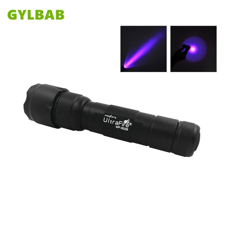 УФ фонарик ультрафиолетовый свет Blacklight лампа LI 18650 аккумулятор для обнаружения