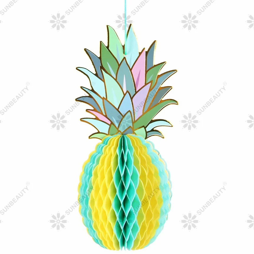 3 шт. фольга из золотой бумаги в форме ананаса сотовая летняя тропическая